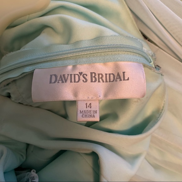 David’s Bridal Mint Bridesmaid Dress | Women’s 0/ Junior 14 - Picture 9 of 15